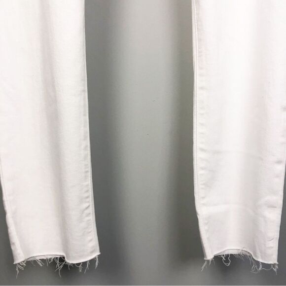 MADEWELL | NEW White 9” Mid-Rise Skinny Jeans Exposed Button Fly Women’s Size 37 - Picture 6 of 13